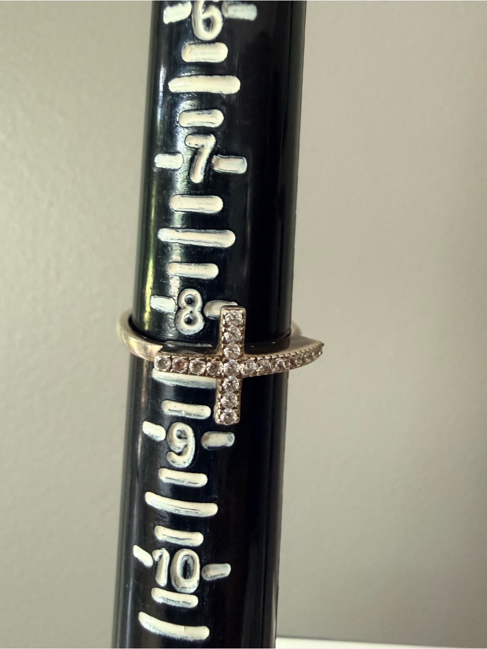 Silpada Cross Ring with Sparkling CZ Accent - Picture 2 of 3